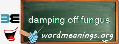 WordMeaning blackboard for damping off fungus